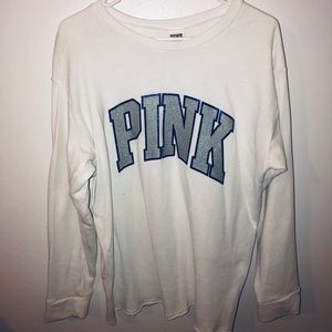 PINK crew neck (white)